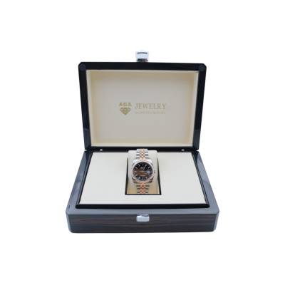 ROLEX DATEJUST 36 EVEROSE GOLD & STEEL BLACK DIAL JUBILEE AUTOMATIC REF. 116201