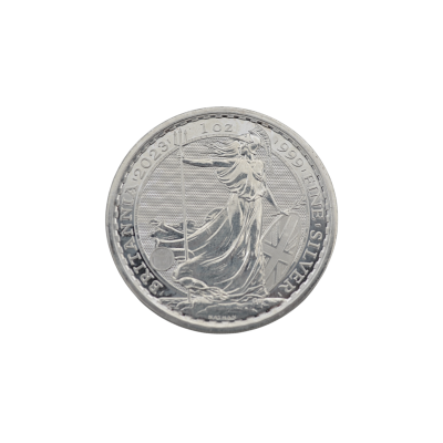 MONEDA DE ARGINT 1 UNCIE (OZ) PURITATE 999 QUEEN ELIZABETH II BRITANIA 2023