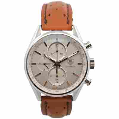 TAG HEUER CARRERA CALIBRE 1887 CHRONOGRAPH 41MM SILVER DIAL AUTOMATIC REF: CAR2111-3