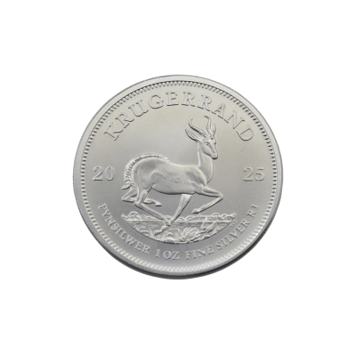 MONEDA DE ARGINT 1 UNCIE (OZ) PURITATE 999 SOUTH AFRICA KRUGERRAND 2025