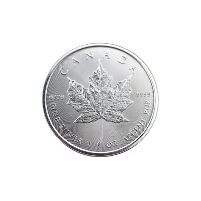MONEDA DE ARGINT 1 UNCIE (OZ) PURITATE 999 5 DOLLARS CHARLES III CANADA 2024