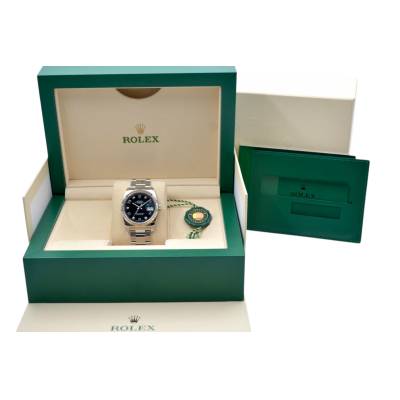 ROLEX OYSTER PERPETUAL DATE 34 BLACK DIAMOND ARABIC DIAL BOX+PAPERS 2020 REF: 115234