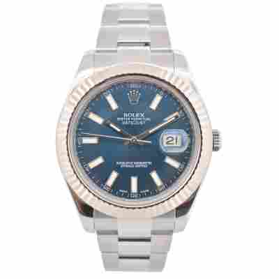 ROLEX DATEJUST II 41MM BLUE DIAL STAINLESS STEEL OYSTER AUTOMATIC REF: 116334