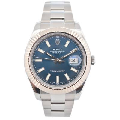 ROLEX DATEJUST II 41MM BLUE DIAL STAINLESS STEEL OYSTER AUTOMATIC REF: 116334