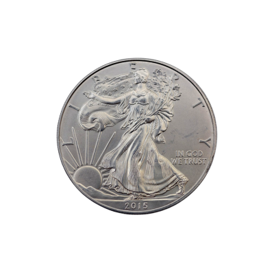 MONEDA DE ARGINT 1 UNCIE (OZ) PURITATE 999 ONE DOLLAR USA LIBERTY IN GOD WE TRUST 2015