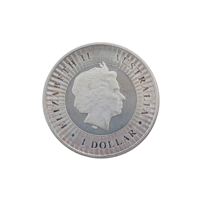MONEDA DE ARGINT 1 UNCIE (OZ) PURITATE 999 1 DOLLAR QUEEN ELIZABETH II AUSTRALIA KANGAROO 2016