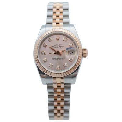 ROLEX LADY-DATEJUST 26 EVEROSE GOLD&STEEL PINK DIAMOND JUBILEE 2010 REF: 179171G
