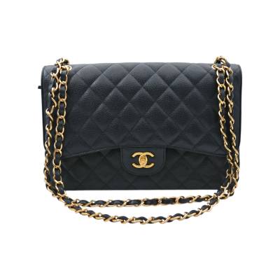 CHANEL CLASSIC DOUBLE FLAP BLACK CAVIAR JUMBO