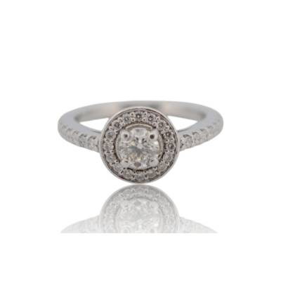 INEL DE LOGODNA DIN PLATINA PT950 CU DIAMANTE NATURALE_119720 