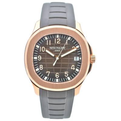 PATEK PHILIPPE AQUANAUT 40.8 ROSE GOLD BROWN DIAL BOX+PAPERS 2016 AUTOMATIC REF: 5167R-001