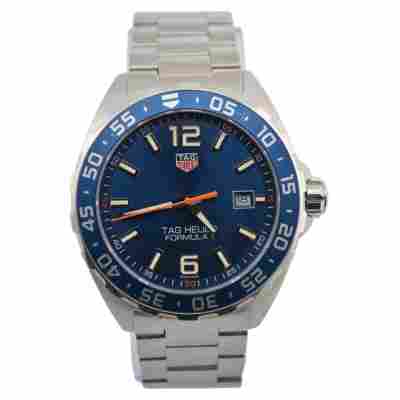 TAG HEUER FORMULA 1 BLUE DIAL 43MM STAINLESS STEEL QUARTZ REF: WAZ1010