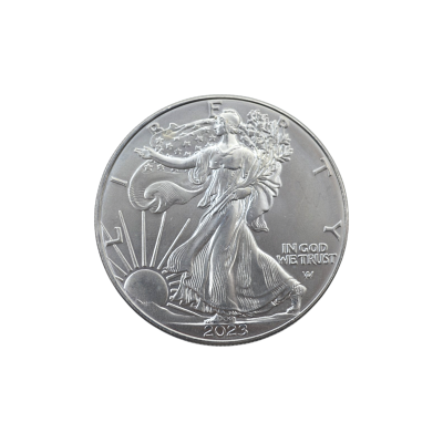MONEDA DE ARGINT 1 UNCIE (OZ) PURITATE 999 ONE DOLLAR USA LIBERTY IN GOD WE TRUST 2023