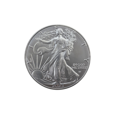 MONEDA DE ARGINT 1 UNCIE (OZ) PURITATE 999 ONE DOLLAR USA LIBERTY IN GOD WE TRUST 2023
