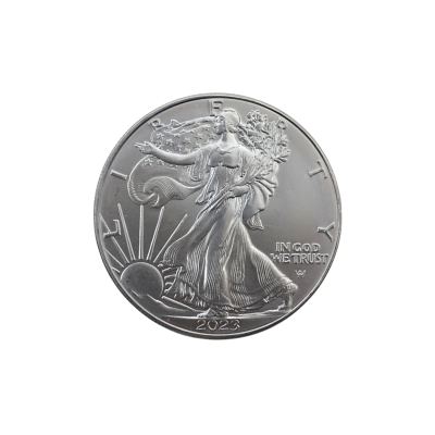 MONEDA DE ARGINT 1 UNCIE (OZ) PURITATE 999 ONE DOLLAR USA LIBERTY IN GOD WE TRUST 2023