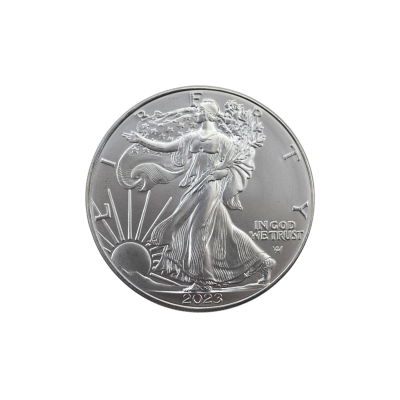 MONEDA DE ARGINT 1 UNCIE (OZ) PURITATE 999 ONE DOLLAR USA LIBERTY IN GOD WE TRUST 2023