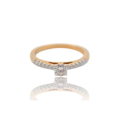 INEL DIN AUR GALBEN 18K CU DIAMANTE NATURALE