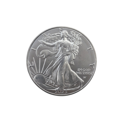 MONEDA DE ARGINT 1 UNCIE (OZ) PURITATE 999 ONE DOLLAR USA LIBERTY IN GOD WE TRUST 2023