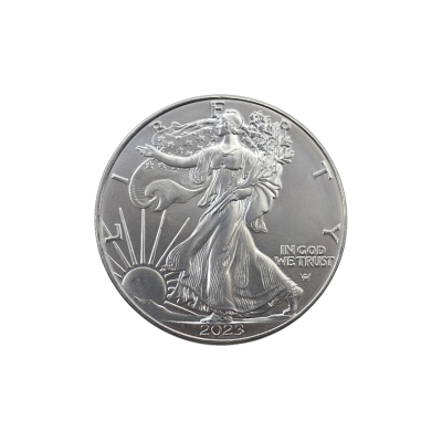 MONEDA DE ARGINT 1 UNCIE (OZ) PURITATE 999 ONE DOLLAR USA LIBERTY IN GOD WE TRUST 2023