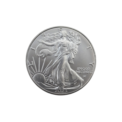 MONEDA DE ARGINT 1 UNCIE (OZ) PURITATE 999 ONE DOLLAR USA LIBERTY IN GOD WE TRUST 2023