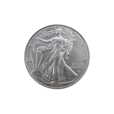 MONEDA DE ARGINT 1 UNCIE (OZ) PURITATE 999 ONE DOLLAR USA LIBERTY IN GOD WE TRUST 2024