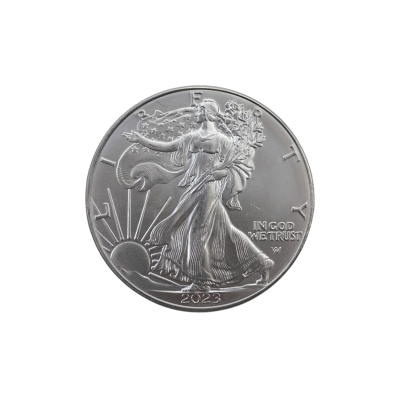 MONEDA DE ARGINT 1 UNCIE (OZ) PURITATE 999 ONE DOLLAR USA LIBERTY IN GOD WE TRUST 2023