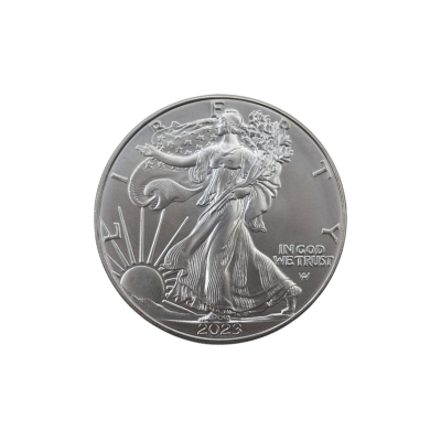 MONEDA DE ARGINT 1 UNCIE (OZ) PURITATE 999 ONE DOLLAR USA LIBERTY IN GOD WE TRUST 2023