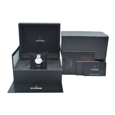 TUDOR CLAIR DE ROSE DATE 26MM STEEL WHITE DIAL BOX+PAPERS 2021 REF: 35200