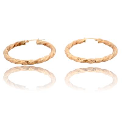 CERCEI ROTUNZI DIN AUR GALBEN 14K_127202