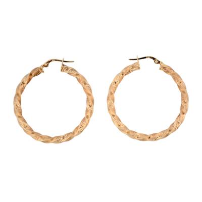 CERCEI ROTUNZI DIN AUR GALBEN 14K_127202