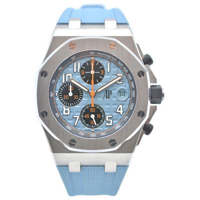 AUDEMARS PIGUET ROYAL OAK OFFSHORE 42 BABY BLUE BOX+PAPERS STEEL REF: 26238ST.OO.A340CA.01