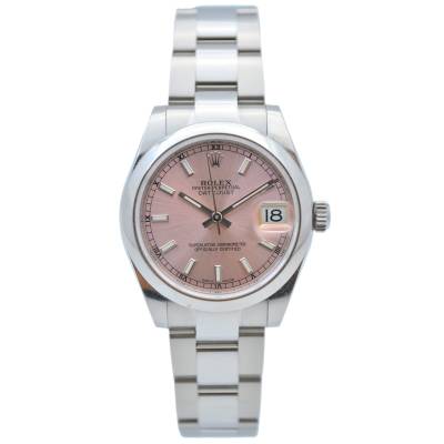 ROLEX DATEJUST 31MM OYSTER STAINLESS STEEL SALMON DIAL AUTOMATIC REF: 178240