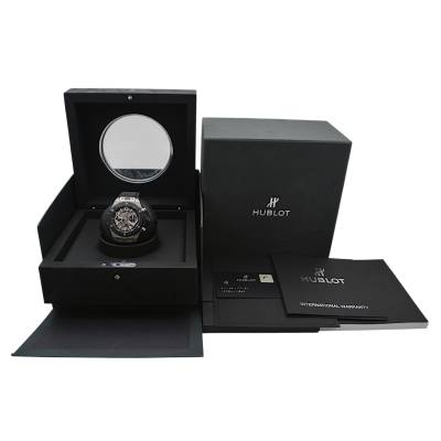 HUBLOT BIG BANG UNICO 45 OPEN WORKED DIAL TITANIUM AUTOMATIC BOX+PAPERS 2018 REF 411.NM.1170.RX