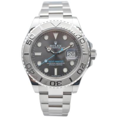 ROLEX YACHT-MASTER 40 RHODIUM GREY DIAL PLATINUM&STEEL OYSTER REF: 116622