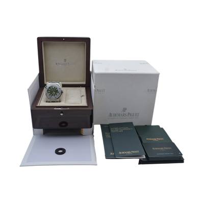 AUDEMARS PIGUET ROYAL OAK OFFSHORE DIVER 42MM STEEL GREEN DIAL BOX+PAPERS REF: 15710ST.OO.A052CA.01