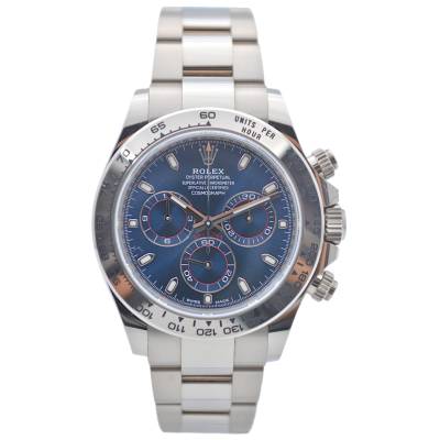 ROLEX DAYTONA COSMOGRAPH 40 WHITE GOLD BLUE DIAL AUTOMATIC BOX+PAPERS 2023 REF: 116509