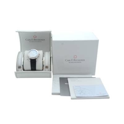 CARL F. BUCHERER PATRAVI LADIES 34MM STAINLESS STEEL BOX+PAPERS 2015 AUTOMATIC REF: 00.10622.08.23.01