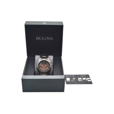 BULOVA MAQUINA CLASSIC 46MM PVD STEEL SKELETONIZED AUTOMATIC BOX+PAPERS 2024 REF 98A179 