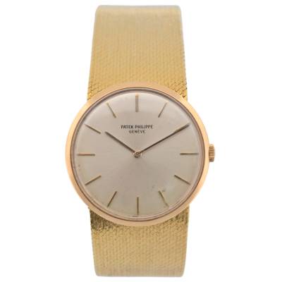 PATEK PHILIPPE CALATRAVA 33MM FULL YELLOW GOLD SILVER DIAL MANUAL WINDING REF: 3537