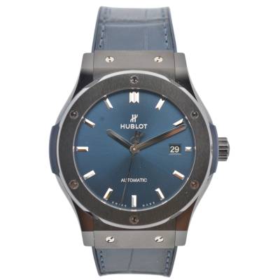 HUBLOT CLASSIC FUSION 42MM BLUE CERAMIC&STEEL AUTOMATIC BOX+PAPERS 2022 REF: 542.CM.7170.LR