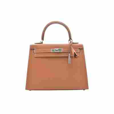 HERMES KELLY II EPSOM 25 BROWN LEATHER GOLD HARDWEAR HANDBAG
