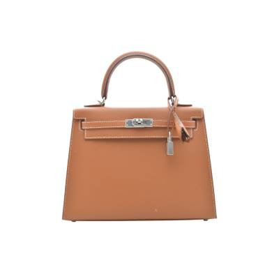 HERMES KELLY II EPSOM 25 BROWN LEATHER GOLD HARDWEAR HANDBAG