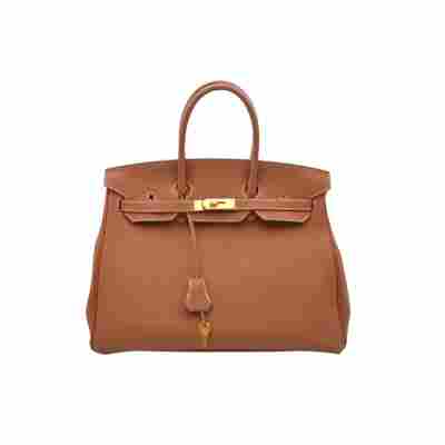 HERMES BIRKIN 35 BROWN TOGO LEATHER GOLD HARDWEAR HANDBAG
