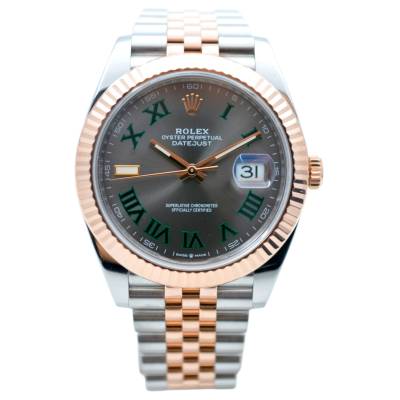 ROLEX DATEJUST WIMBLEDON 41 EVEROSE&STEEL JUBILEE 2019 AUTOMATIC REF: 126331