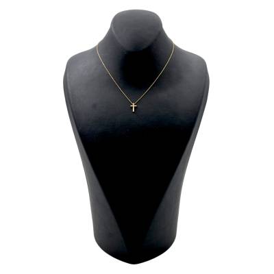 LANT SI PANDANT CRUCIULITA DIN AUR GALBEN 14K