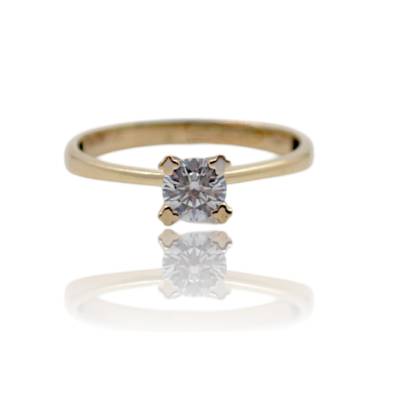 INEL DE LOGODNA DIN AUR GALBEN 14K CU PIATRA CUBIC ZIRCONIA