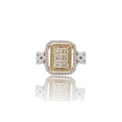 INEL DE LOGODNA DIN AUR ALB 18K CU DIAMANTE NATURALE_129417