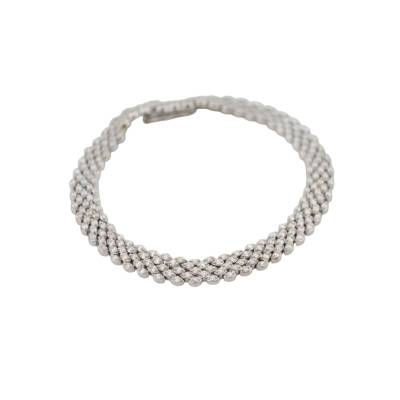 BRATARA TENIS DIN AUR ALB 18K CU DIAMANTE NATURALE_127477