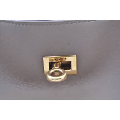 BALENCIAGA BEL AIR HOBO BEIGE LEATHER GOLD TONE HARDWEAR