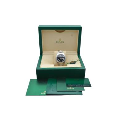 ROLEX DATEJUST 41MM BLACK DIAL STAINLESS STEEL BOX+PAPERS 2021 REF: 126334