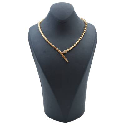 COLIER BVLGARI SERPENTI DIN AUR GALBEN 18K CU DIAMANTE NATURALE 